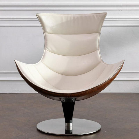 Russell Lobster Chair, With Ottoman, Walnut Texture, Armchair