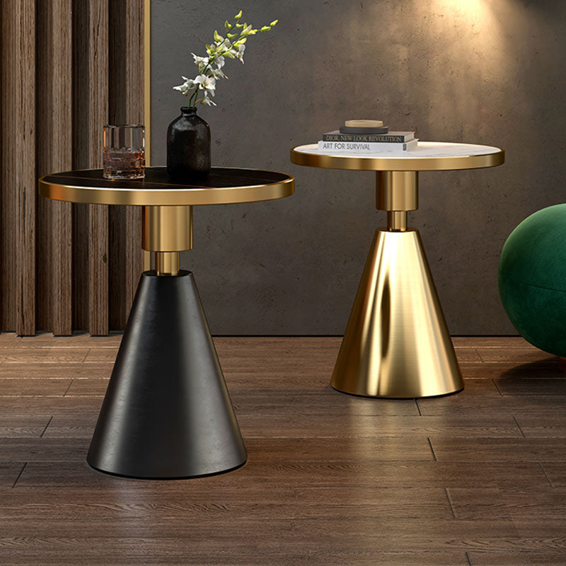 Modern Side Table, Black/ Gold