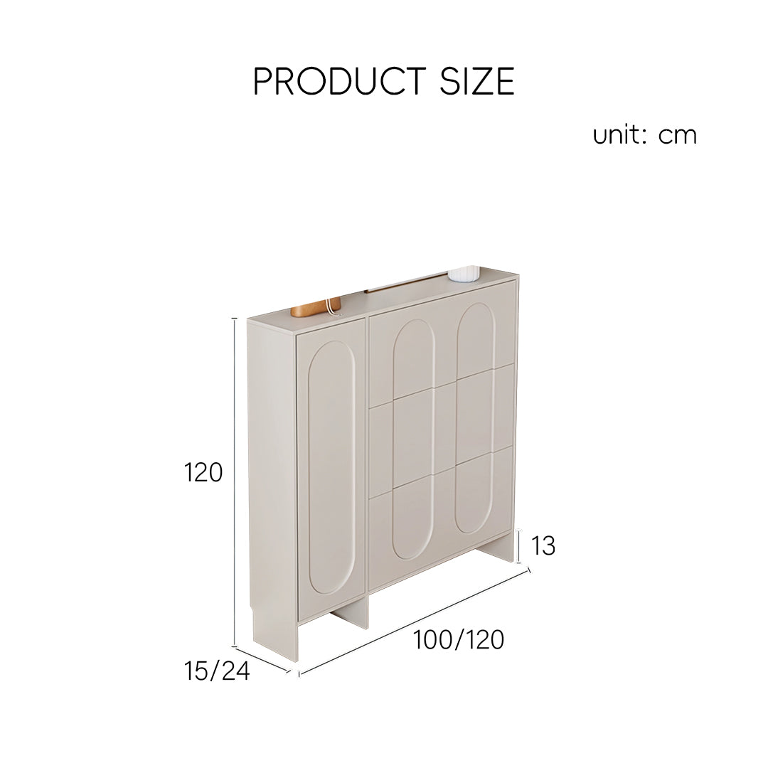 Emilio Slimline Shoe Storage For Hallway, Cream