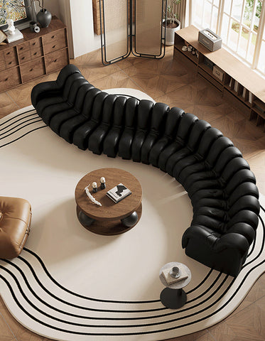 Robinson Four Seater, Five Seater Sofa, Piano Key Curved Sofa