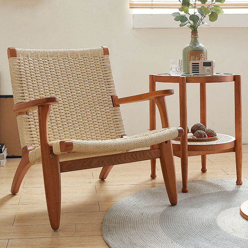Hans CH25 Lounge Chair, Oiled Oak, Natural Cord