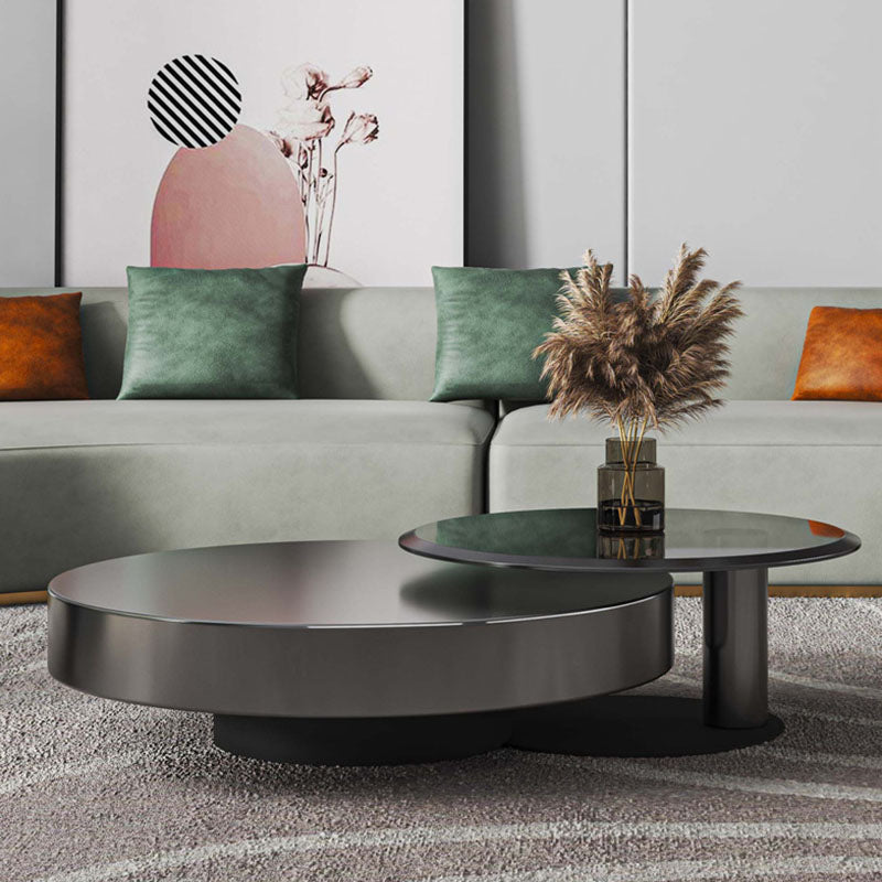 Black & Dark Grey Nested Coffee Table Set