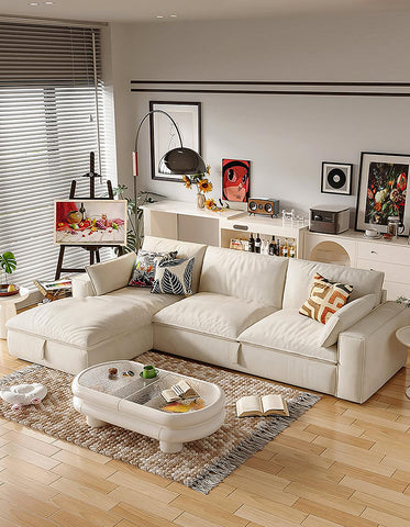 Acosta Corner Sofa Bed With Storage, Suede