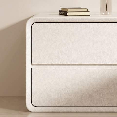 Calliope Modern Contemporary Bedside Table, White
