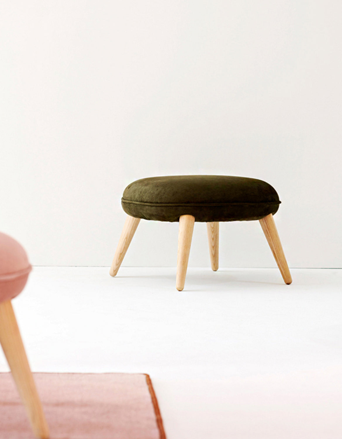 Blanche Velvet Dressing Table Stool