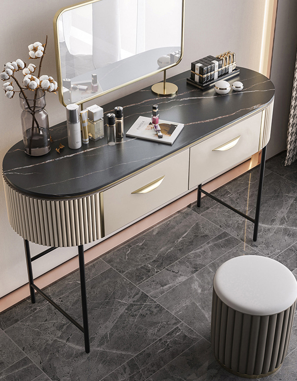 Elmore Dressing Table With Mirror