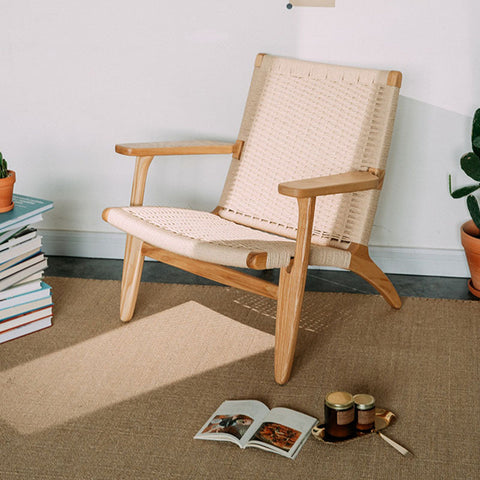 Hans CH25 Lounge Chair, Oiled Oak, Natural Cord｜ DC Concept