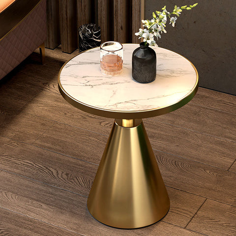 Modern Side Table, Black/ Gold