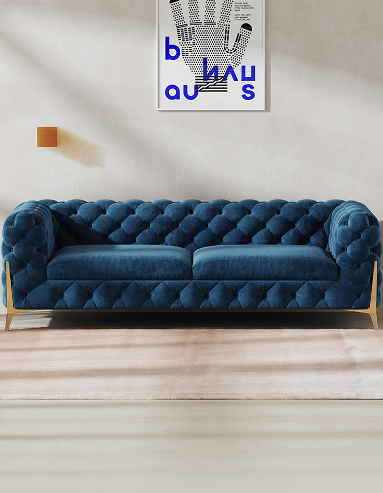 Aaron Two Seater Sofa, Velvet