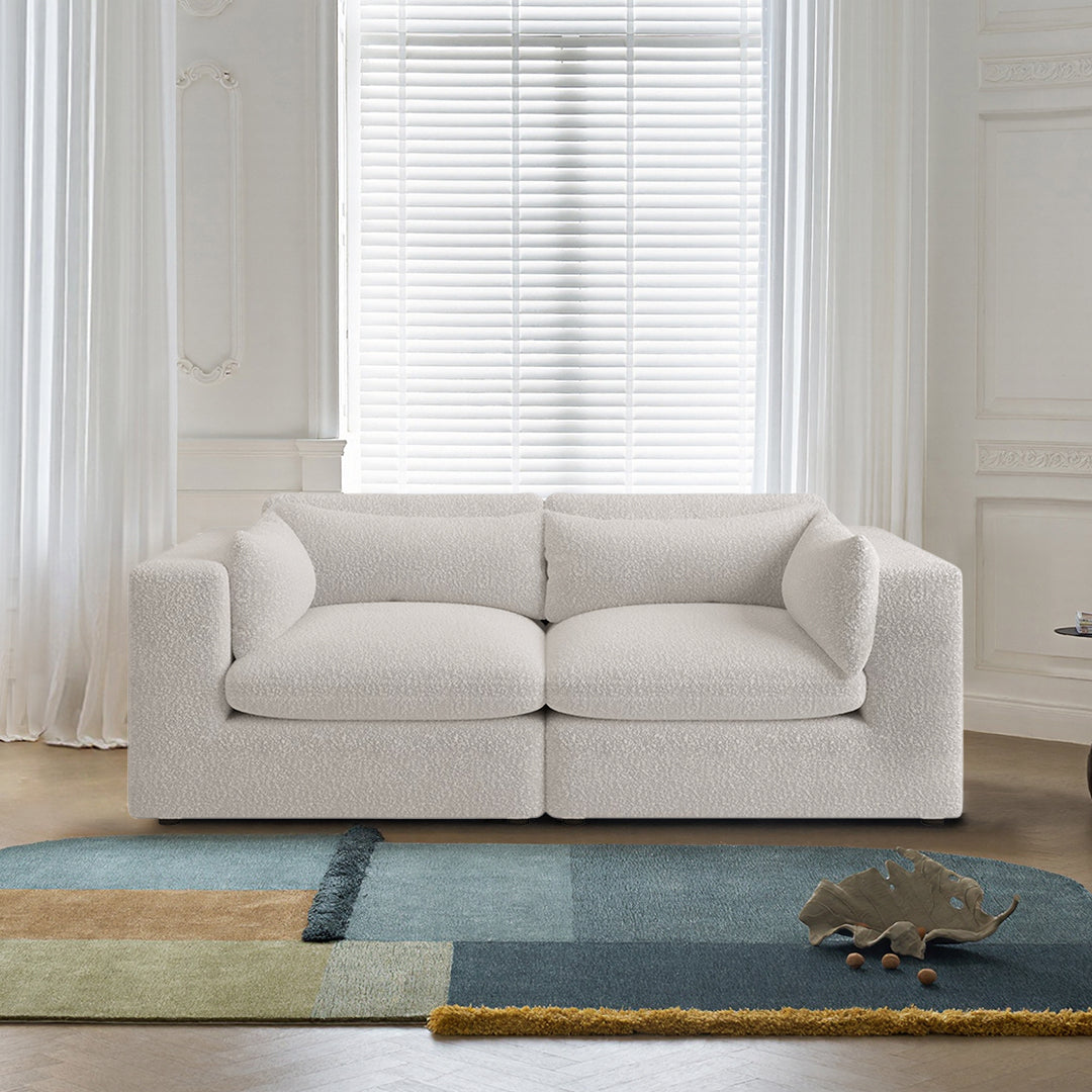 Cantu Loveseat Sofa, Two Seater Sofa, Velvet