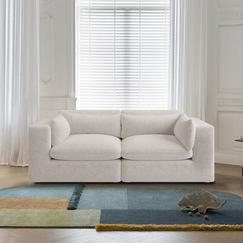 Cantu Loveseat Sofa, Two Seater Sofa, Velvet