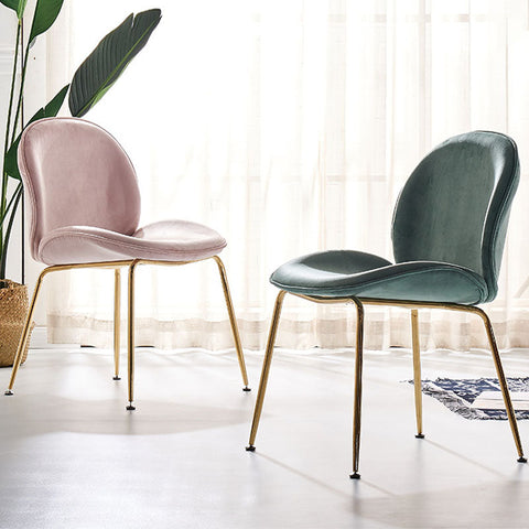 Lule Dining Chair, Gold Legs