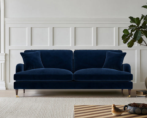 Whelan Two Seater Sofa, Loveseat, Velvet