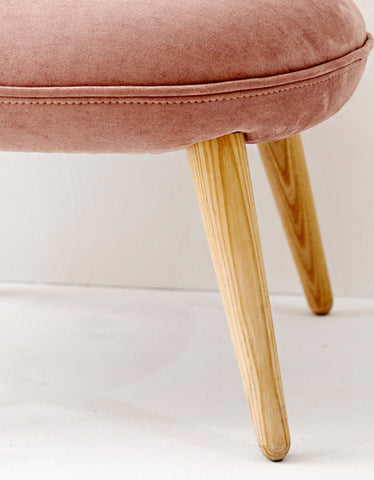 Blanche Velvet Dressing Table Stool