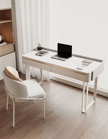 Otto Office Desk - White Sintered Stone｜ DC Concept
