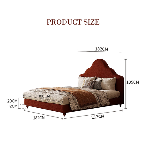 Elara Double Bed, King Size, Super King Size, Flannelette
