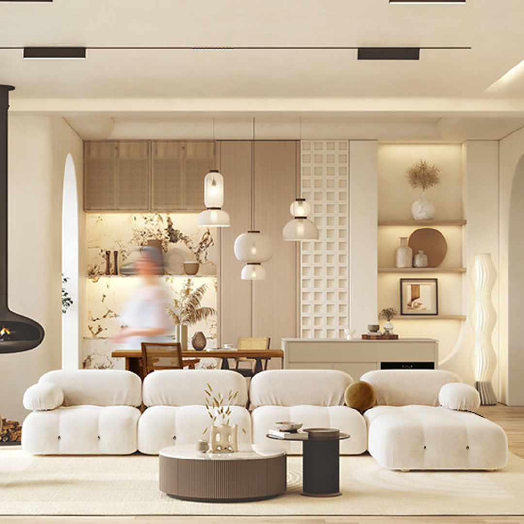 B&B Camaleonda Style Two Seater Sofa, Velvet