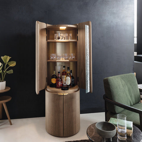 Sakamoto Liquor Cabinet, Wine Storage With Two Doors