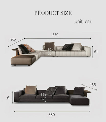 Yamamoto Three Seater, Four Seater, Four Seater Corner Sofa, Real Leather