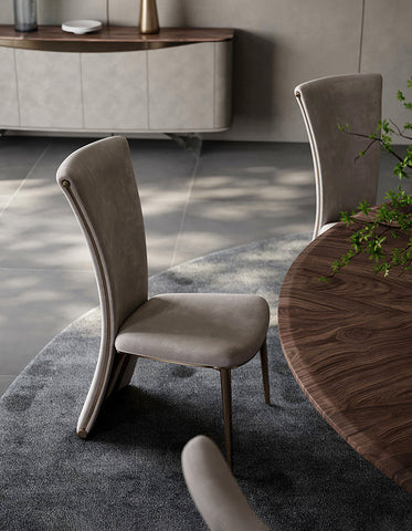 Albrecht High Back Dining Chair, All Real Leather