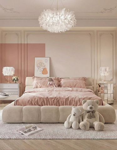 Bader King Size / Super King Size Bed, Velvet