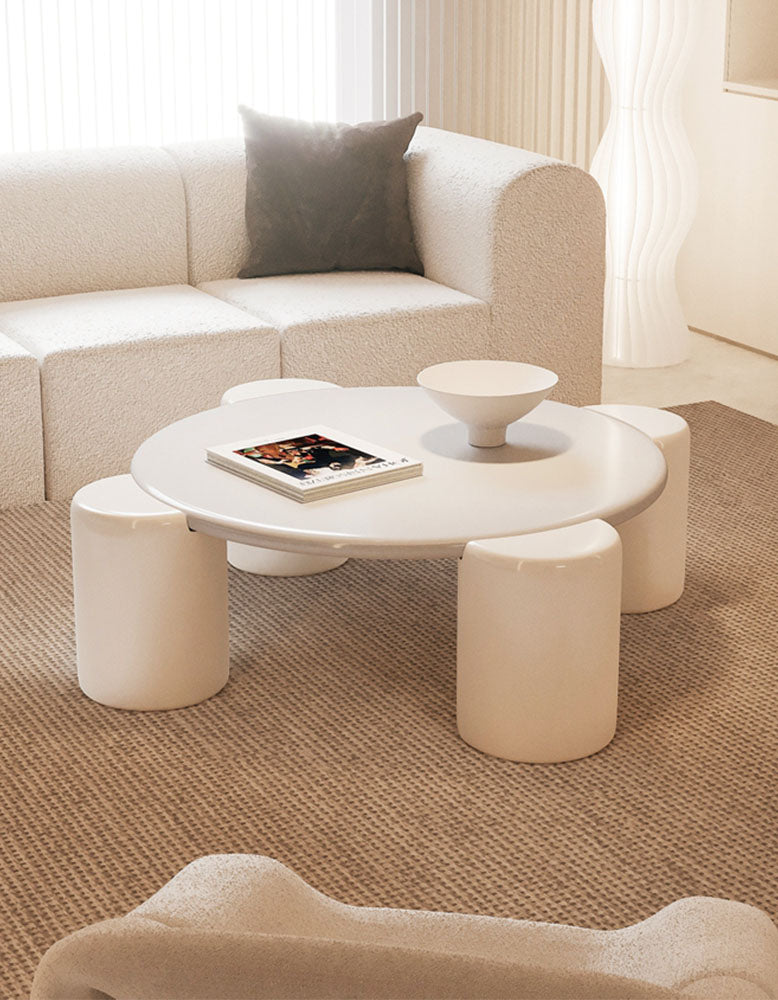 Nova Flower Nesting Coffee Table, White｜ DC Concept