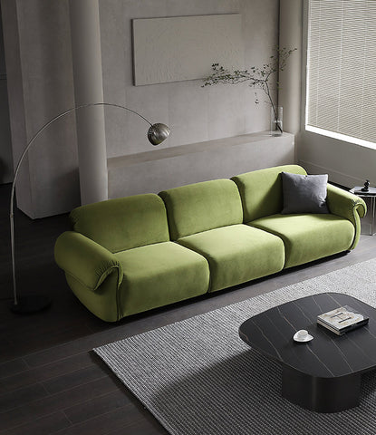 Mitchell Two Seater, Three Seater Sofa, Green Flannelette