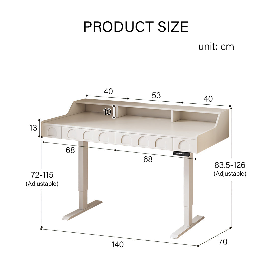 Freya Smart Standing Office Desk, Up And Down, Electric Height Adjustable