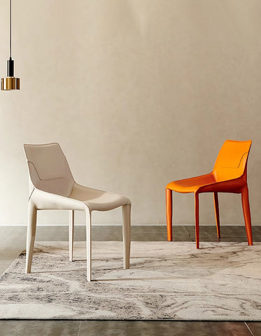 Rinaldi Modern Dining Chair, Real Leather