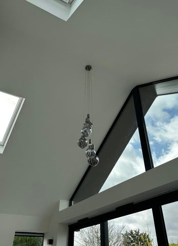 5 Light Cluster Evo Pendant Chandelier | Stairwell & High Ceiling Lighting UK