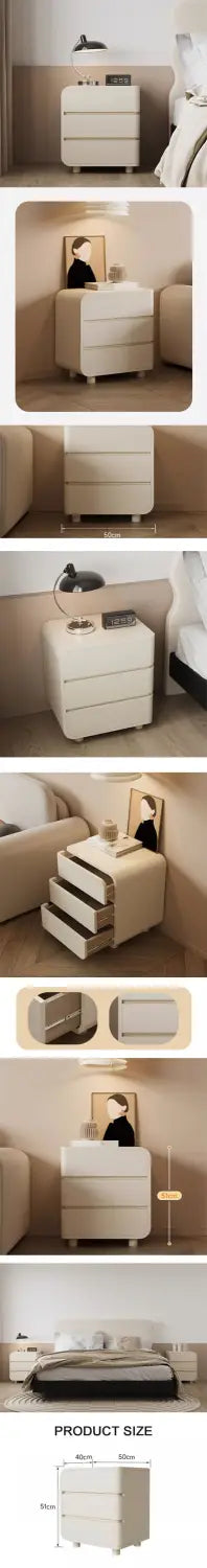 Meg Bedside Table Cream