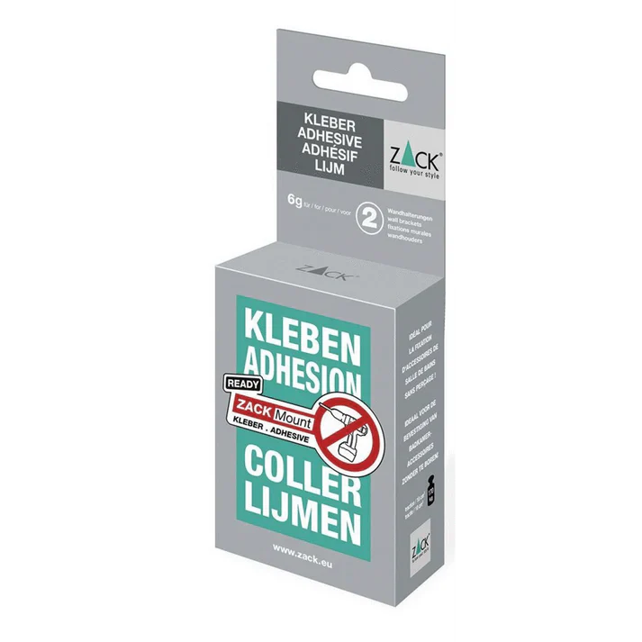 Zack Mount Adhesive | Drill-Free Bathroom Accessory Fitting | 6g or 12g