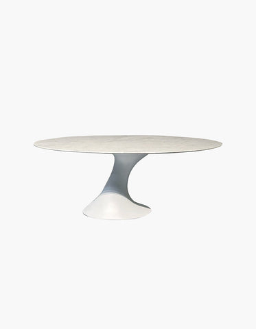 Omer Oval Dining Table, Marble