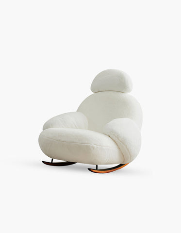 Ozon Lounge Rocking Chair, Rocking Armchair, White