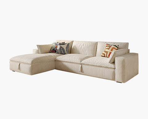 Acosta Corner Sofa Bed With Storage, Suede