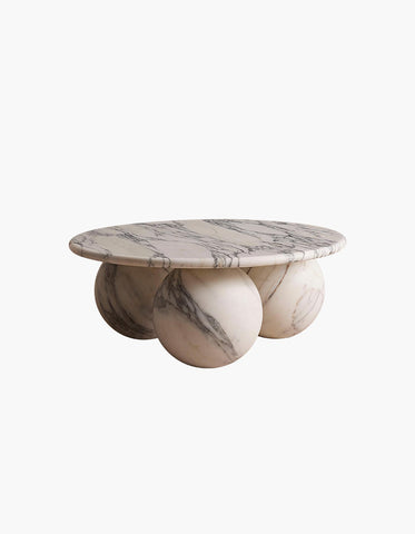 Abdurrahman Round Coffee Table, All Marble