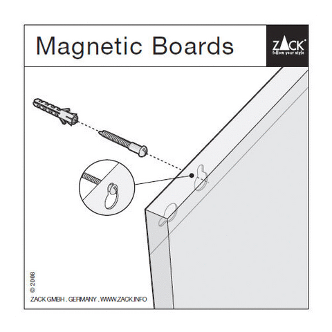 Zack Percetto Premium Brushed Stainless Steel 75cm Magnetic Board - German Innovation