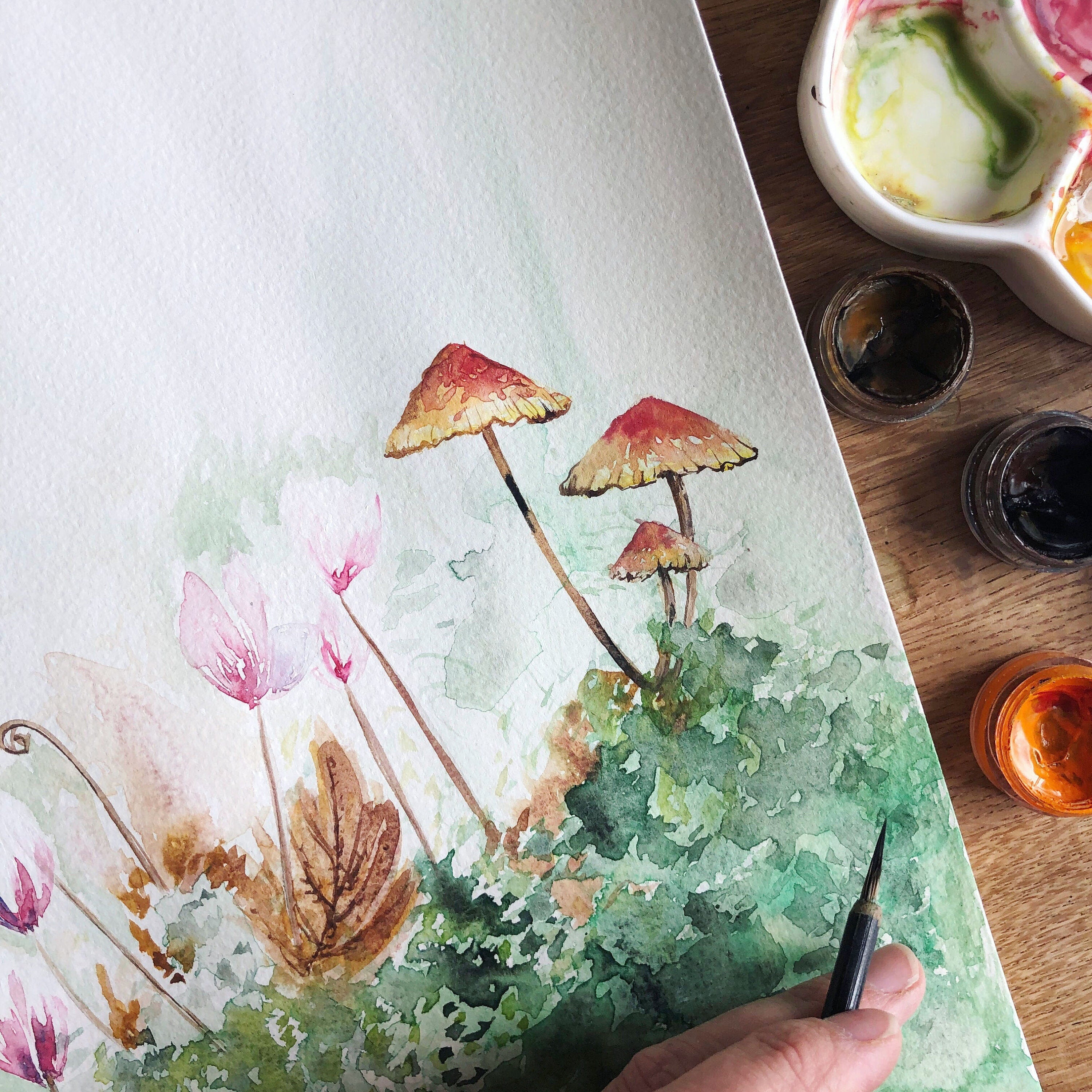Flower Forest Mural Style Wallpaper