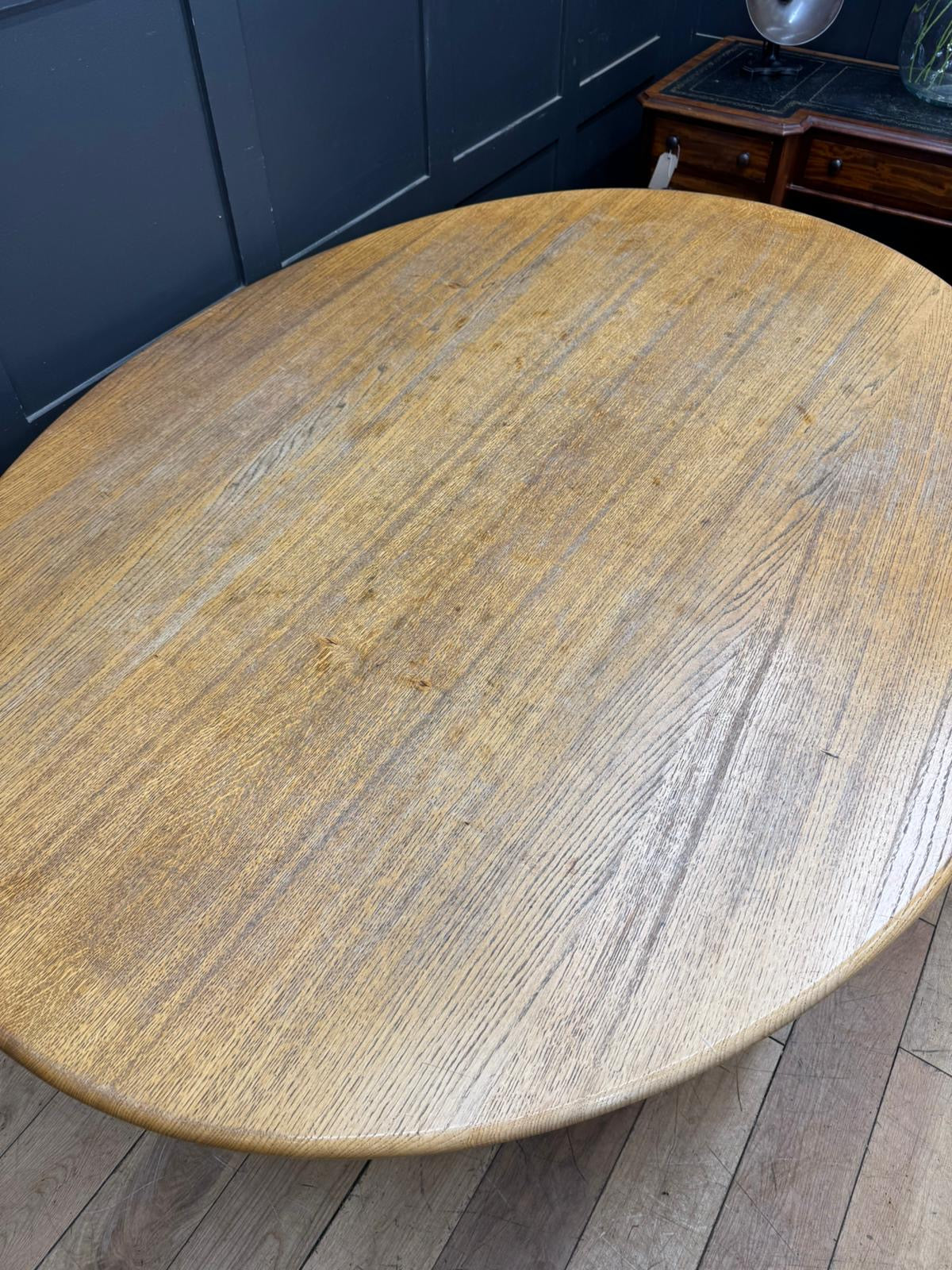 Solid Oak Oval Dining Kitchen Table 190cm – Designer David Gregson
