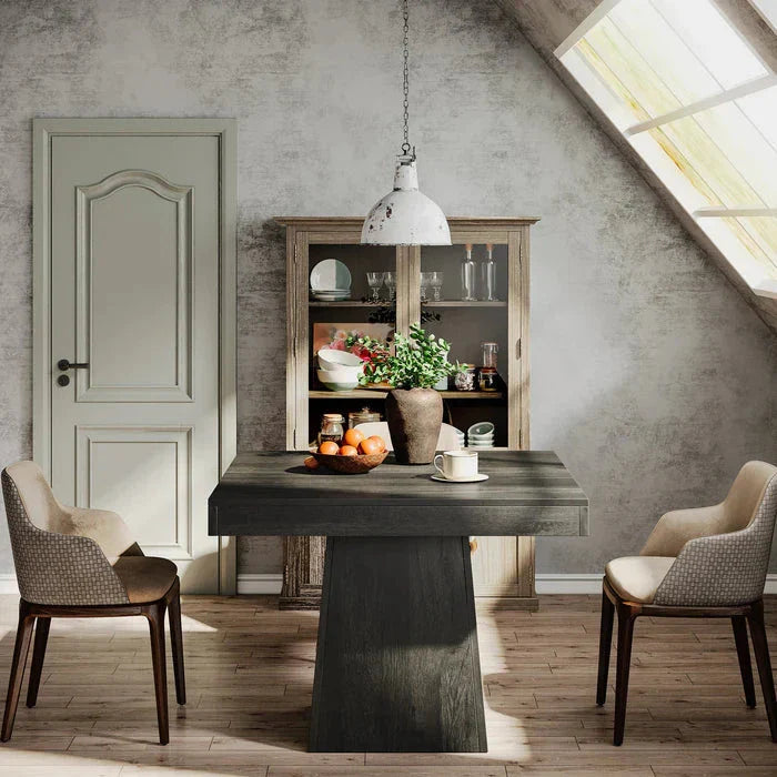 80cm Dining Table, Square Farmhouse Kitchen Table Dinner Table