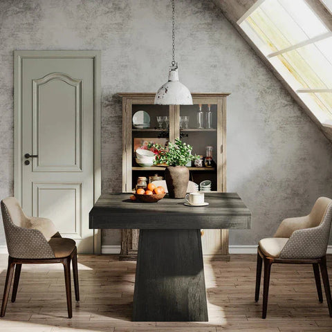 80cm Dining Table, Square Farmhouse Kitchen Table Dinner Table