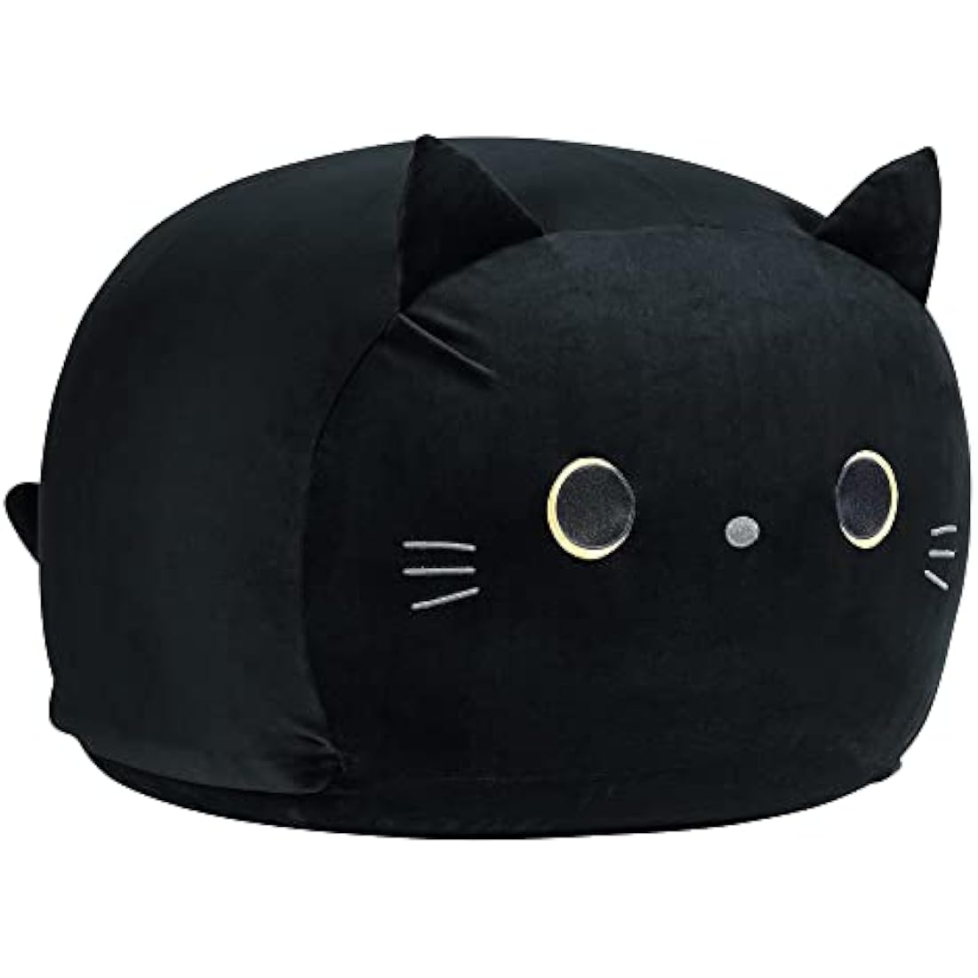 cuebear Stuffed Animal Storage Bean Bag Chair Cover for Kids Black Cat Beanbag Chair for Girls Large Size Toy Organizer Cover Only without Filling