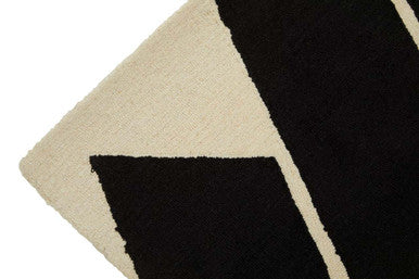 Bosie Milana Large Black and White Geometric Rug