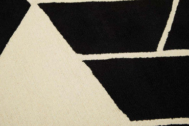 Bosie Milana Large Black and White Geometric Rug