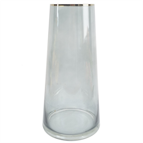 Leaf 60cm Artificial Berry Delphinium Cream Flower Mix Glass Vase