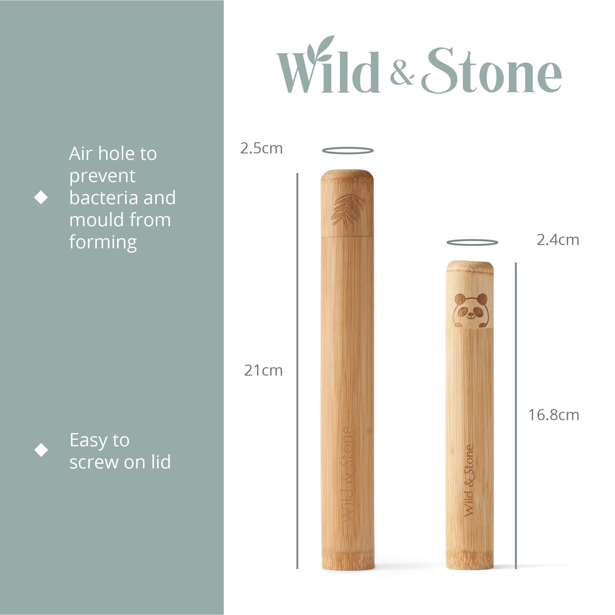 Bamboo Toothbrush Travel Holder - Child