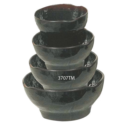 Tenmoku Melamine Wave Soup Bowl 24oz - Dozen