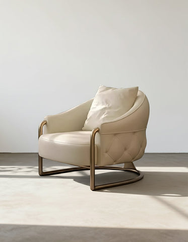 Quigley Lobby Lounge Chair, Real Leather