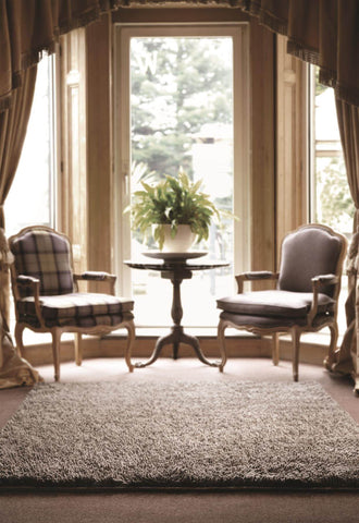 Imperial Mid Grey Mix Shaggy Pile Wool Rug