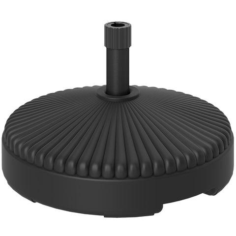 Outsunny Garden Parasol Base Holder, 28kg Sand Filled, 23kg Water Filled, Sun Umbrella Base, Φ55 x 30H cm Black